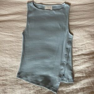Reformation Hudson Sleeveless Knit Top in Mineral